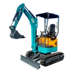 Piccolo escavatore agricolo multifunzionale da 1,8 tonnellate